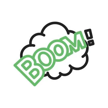 Boom Bubble Icon Image. Stock Illustration