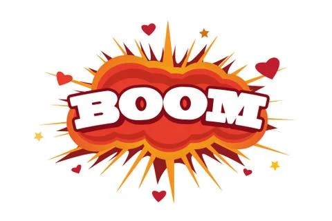 Boom Bubble Text. Isolated Vector Illustration Stock Illustration