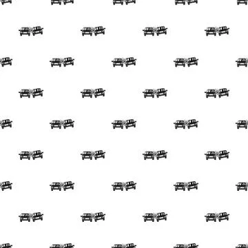Boom car pattern seamless Illustrazione stock