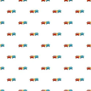 Boom car pattern seamless vector 스톡 일러스트