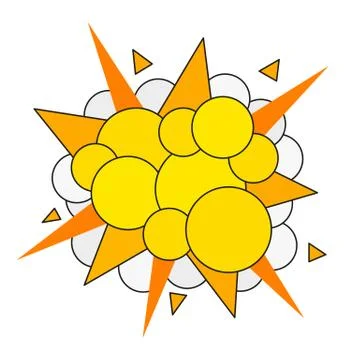 Boom. Comic Book Explosion, Vector Illustration Element For Label Stock Illustration