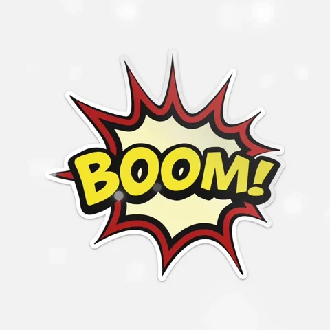 Boom! Comic Bubble Text Animation Stock Footage 255059217