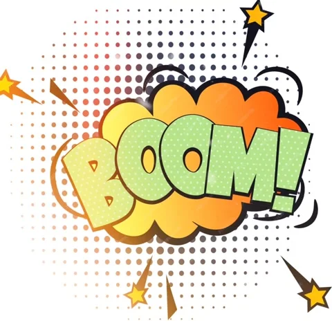 Boom! Comic Bubble Vector Animation Stock Footage 259338764