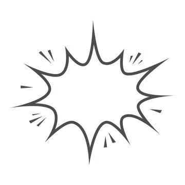 Boom comic explosion shape. Illustrazione stock