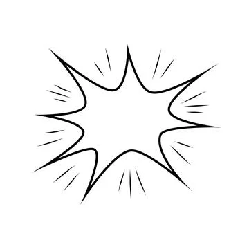 Boom comic explosion shape. Illustrazione stock