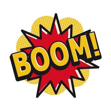Boom Comic Explosion Vector Illustrazione stock