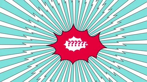 Boom comic, question mark comic, exclamation mark comic. cartoon flash comic Video stock 202007422