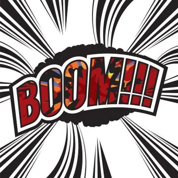Boom Comic Sound Effect Vector Illustration Stock Illustration