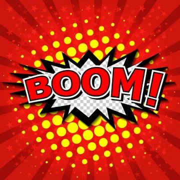 Boom! Comic Speech Bubble, Cartoon Illustrazione stock