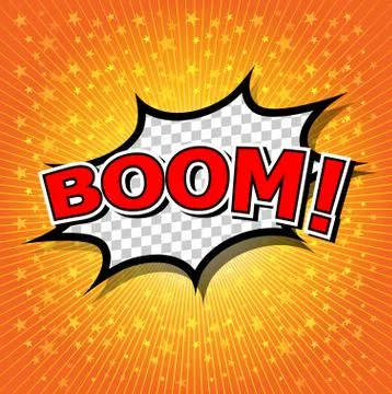 Boom! Comic Speech Bubble, Cartoon Illustrazione stock