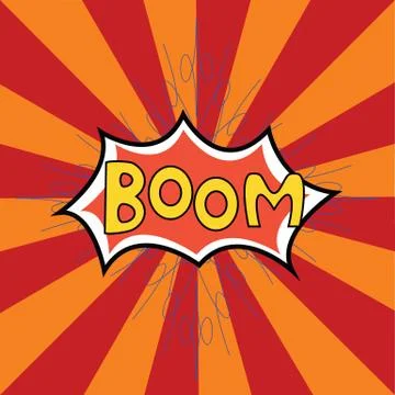Boom - Comic Speech Bubble 스톡 일러스트