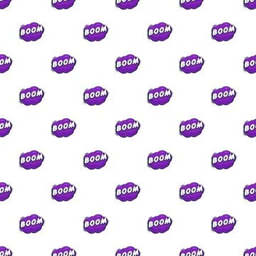 Boom comic speech bubbles repeating pattern background Stockillustratie