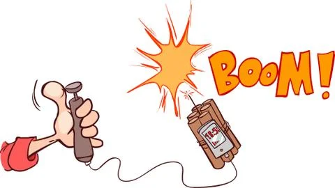 Boom of the dynamite. Comic book explosion 库存插图