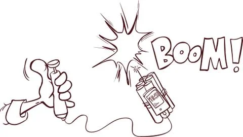 Boom of the dynamite. Comic book explosion Stock Illustration