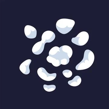 Boom effect cloud. Smoke abstract cloud from gas, exhaust, vapor effect. Fl.. Stockillustratie