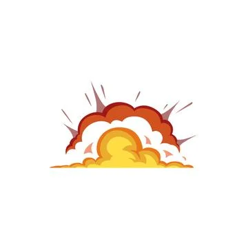 Boom effects, explode destruction of nuclear bomb Stock Illustration
