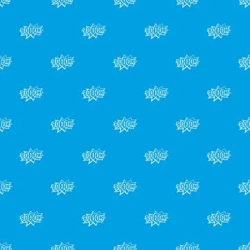 Boom, explosion bubble pattern seamless blue Illustrazione stock