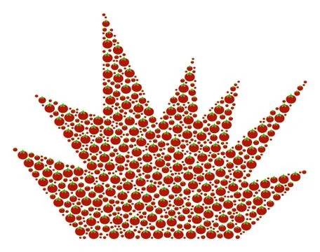 Boom Explosion Composition of Tomato Stock Illustration
