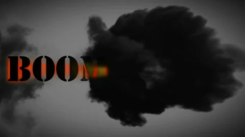 Boom  in explosion Stock Footage 10735762
