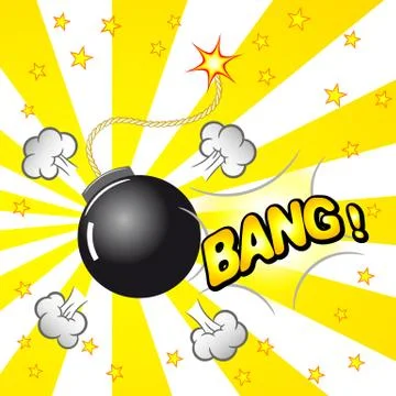 Boom explosion Stock Illustration