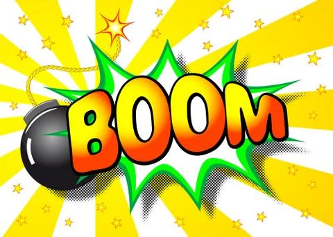 Boom explosion Stock Illustration