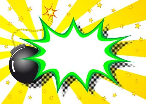 Boom explosion Stock Illustration