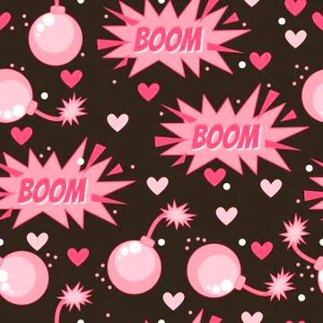 Boom. Explosive love. Stockillustratie