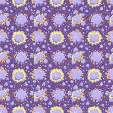 Boom icons seamless pattern explosion イラスト素材
