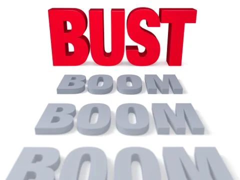 Boom Leads To Inevitable Bust Stock Illustration