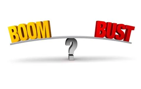 Boom Or Bust? Stock Illustration