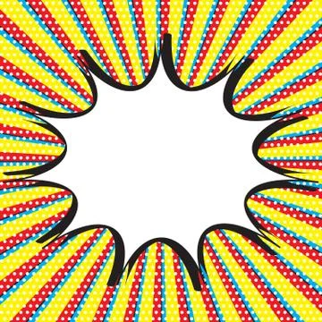 Boom pop art explosion speech bubble. For comic book and manga. Text banner Stock-Illustration