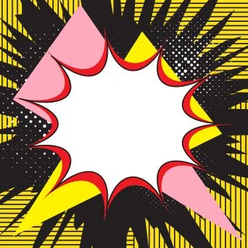 Boom pop art explosion speech bubble. For comic book and manga. Text banner Stock-Illustration
