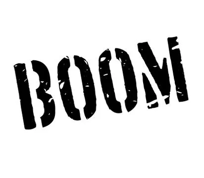 Boom rubber stamp Stock Illustration