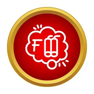 Boom sound effect with dynamite icon button Stock Illustration