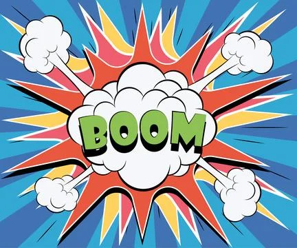 Boom, speech bubble Stock Illustration