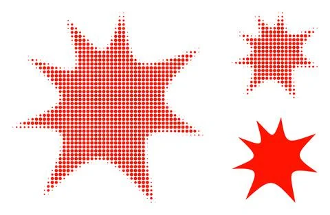 Boom Splash Halftone Dotted Icon 스톡 일러스트