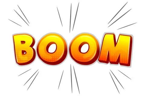Boom text Stock Illustration