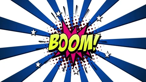 BOOM - Word Speech Balloons Comic Style Animation Stock Footage 165183130