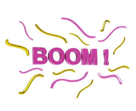 BOOM wording Stock Illustration