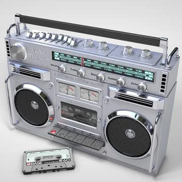 Boombox and Cassette 3D Model