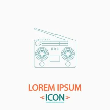 Boombox computer symbol Stock Illustration