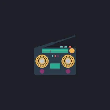 Boombox computer symbol Stock Illustration