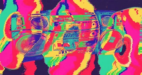 Boombox tripper 2 Video stock 239544447