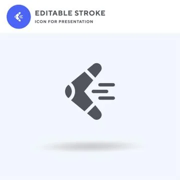 Boomerang icon vector, filled flat sign, solid pictogram isolated on white, l Stock Illustration