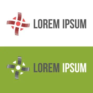 Boomerang Logo with sample text Illustrazione stock