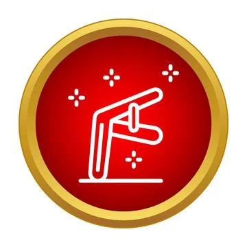 Boomerang showing return flight path in red circle 库存插图