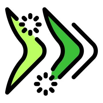 Boomerangs moving forward with loading symbol, sending and receiving data Stock Illustration