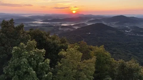 Boone nc howard knob skybridge Stock-Footage 345994060