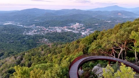 Boone nc with howard knob skybridge Stock-Footage 345994187