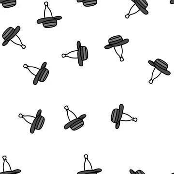 Boonie hat cap vector seamless pattern Stock Illustration